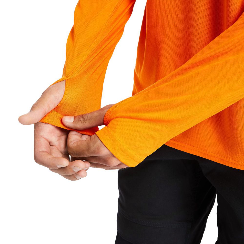 Camisetas Timberland Hombre Pro® Wicking Good Largos Sleeve Naranjas - Chile XPN-857031